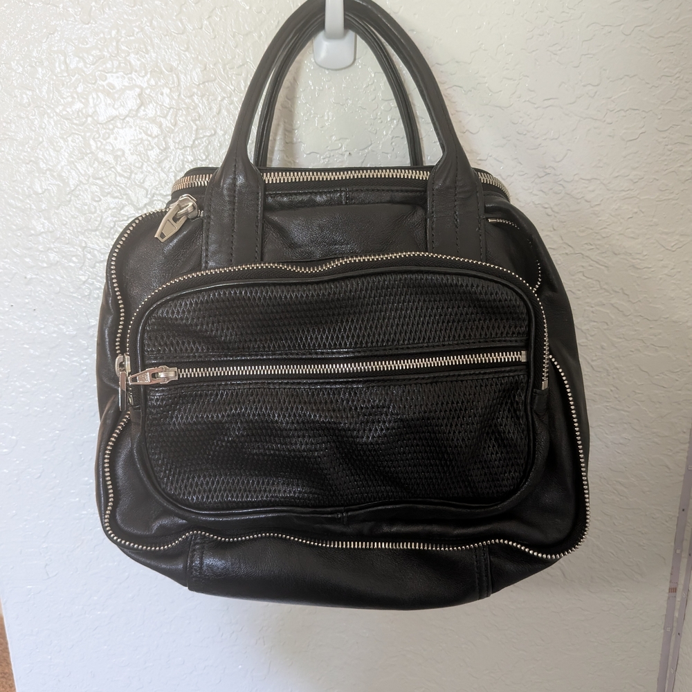 Alexander Wang Black Satchel Bag with Structured Design